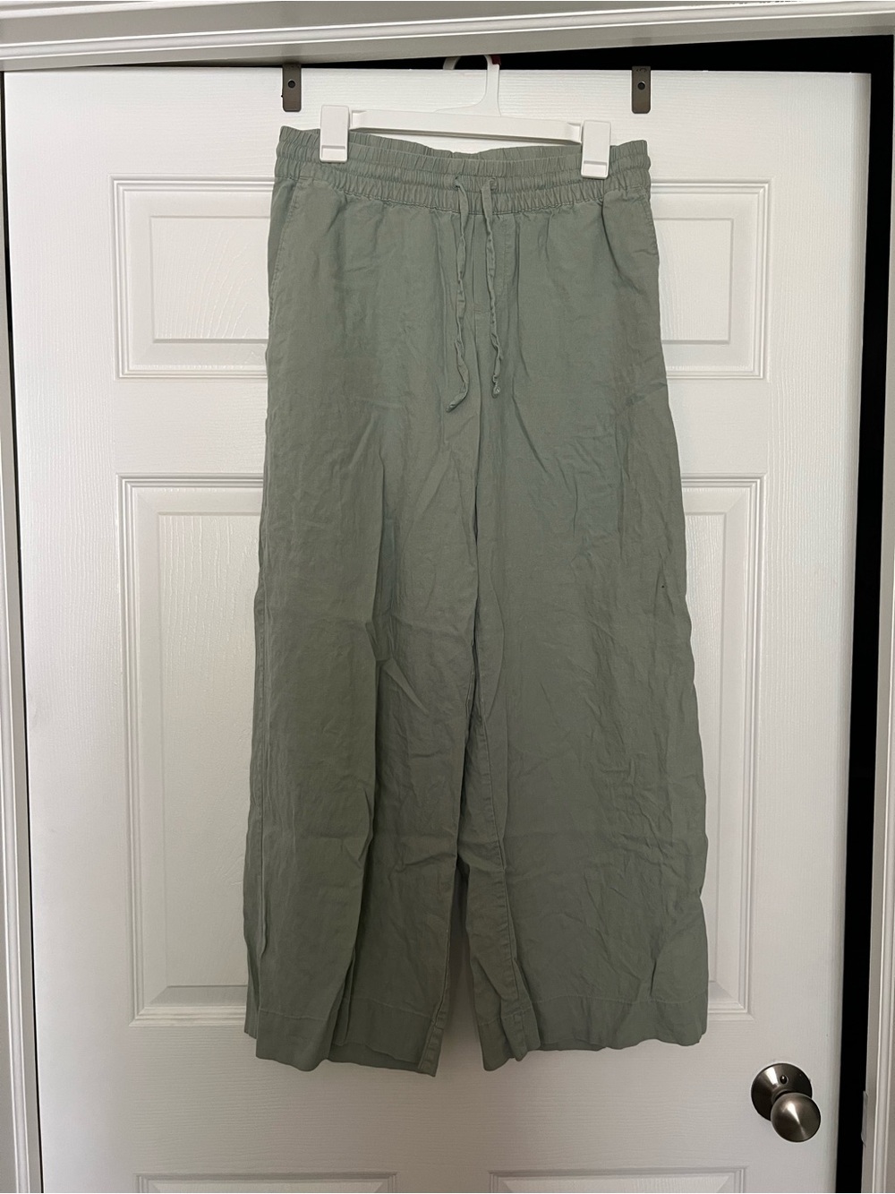 a new day Sage Green Wide-Leg Drawstring Pants